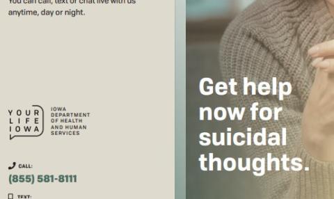 Your Life Iowa Suicidal Thoughts Brochure