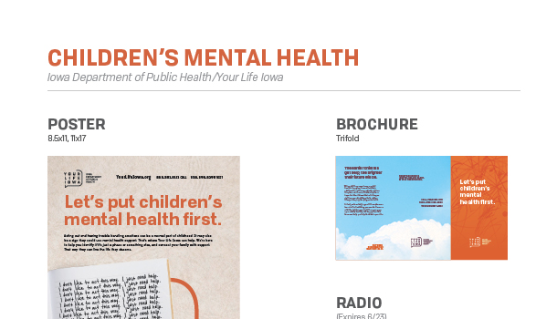 Campaign One-Sheet for all Elements – Children's Mental Health