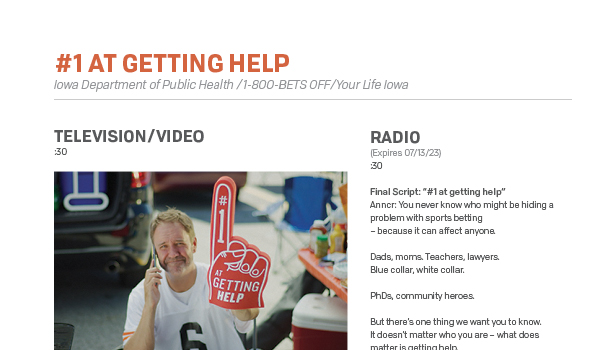 #1 at Getting Help Campaign One-Sheet