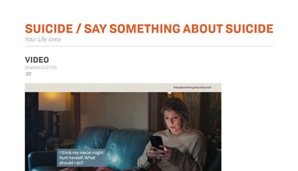 Campaign One-Sheet for all Elements – Say Something About Suicide