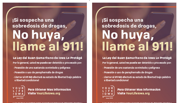 Good Samaritan cards 4 on 8.5x11 English and Spanish