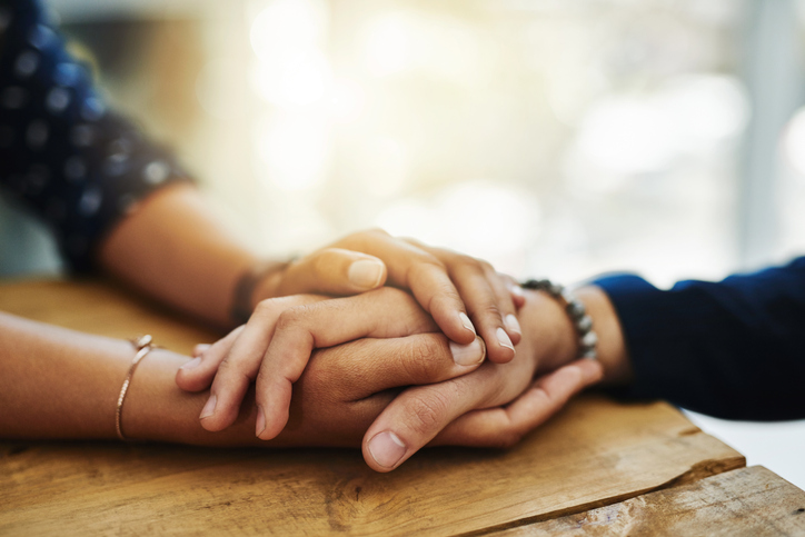 Clasped hands