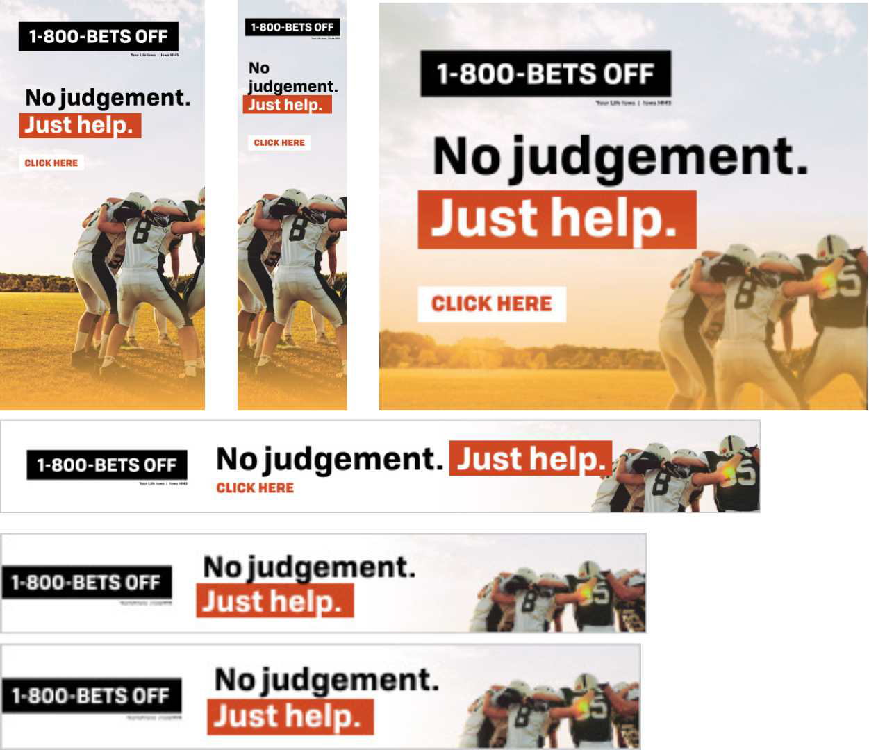 No Judgement. Just Help. Banner Ads