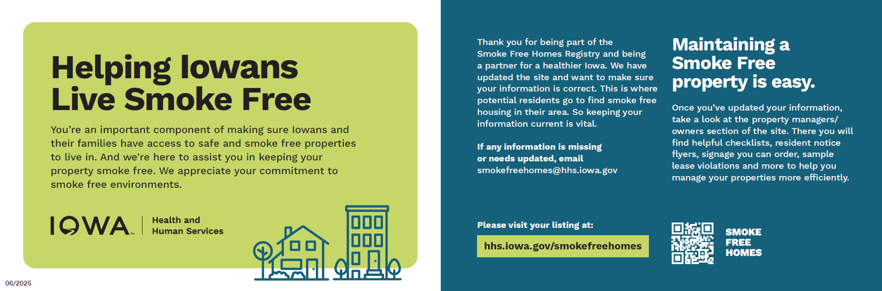 Image of backside of Make Sure Your Listing is up to date card