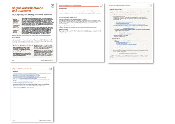 Image of the four pages of the flyer.