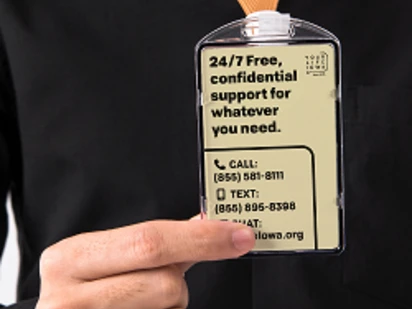 Blank ID card badge holder (cropped)