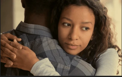 two people embraced in a hug