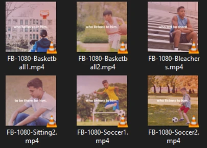 grid of six video thumbnails for this campaign