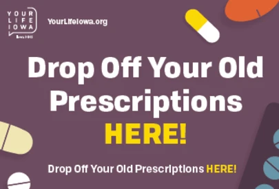 white text with pill graphics over a purple background