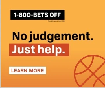 black text over an orange background with a basketball icon