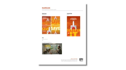 cover page of this Narcan campaign