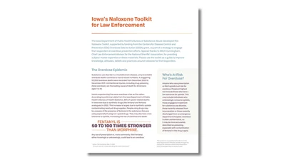 thumbnail image of the law enforcement toolkit about naloxone