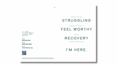 a bi-fold card with text on the front