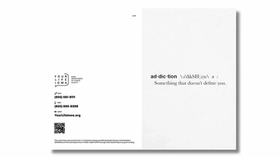 a bi-fold card with text on the front