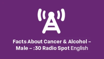 Radio antenna tower icon over the text of the radio spot title