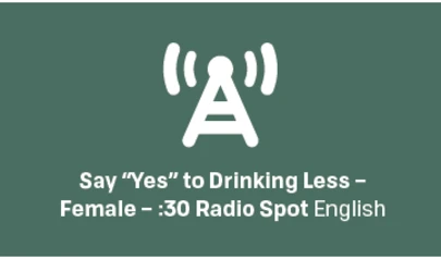 Radio antenna tower icon over the text of the radio spot title