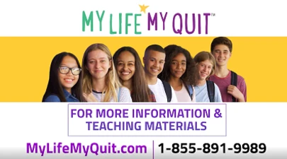 a group of teens standing in a line with campaign text above and below