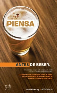 Think Before You Drink | Poster | Spanish TN