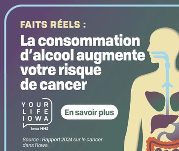 Cancer & Alcohol Straight Facts | Banner Ad | French TN
