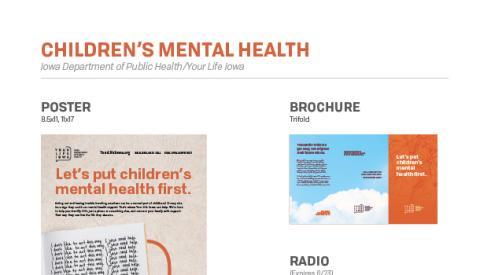 Your Life Iowa Children's Mental Health Campaign One-Sheet