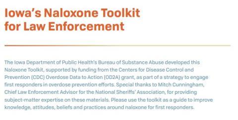 Your Life Iowa Naloxone Toolkit for Law Enforcement image