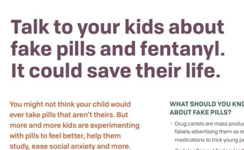 thumbnail image of the Fake Pills parents flyer