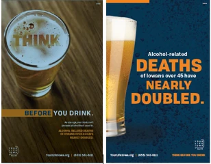 side by side thumbnails of the two posters in this campaign