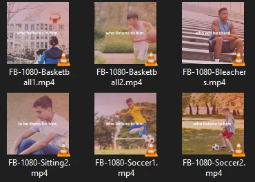 grid of six video thumbnails for this campaign