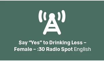 Radio antenna tower icon over the text of the radio spot title