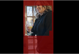 Woman with a glass in her hand