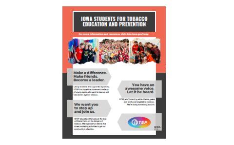 Iowa Students For Tobacco Education and Prevention Flyer Image