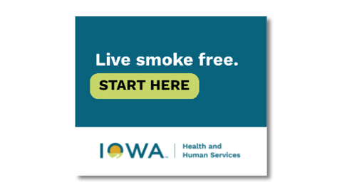 Live smoke free.  Start here.  Iowa HHS