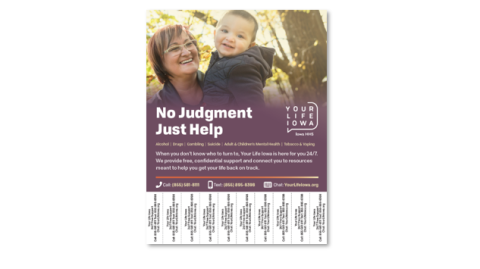 Non Judgement Just Help, Tear Away Flyer Image