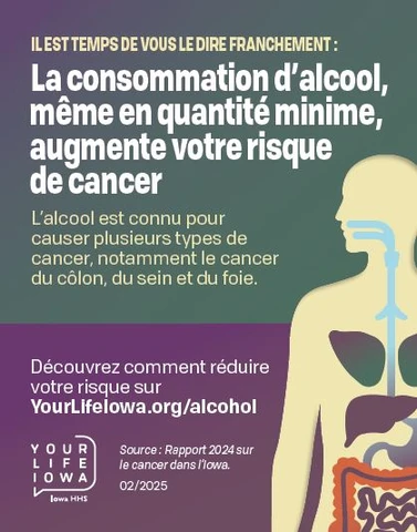 Cancer & Alcohol Straight Facts | Print Ad | French TN