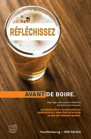 Think Before You Drink | Poster | French TN