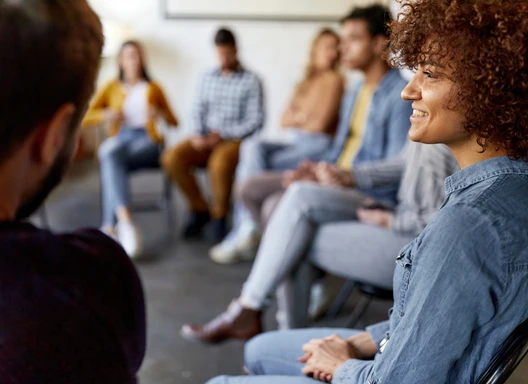 Support group talking