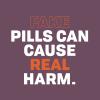 A graphic says "Fake pills can cause real harm."